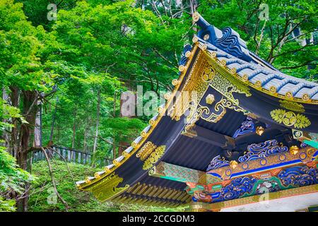 Nikko, Japan - Taiyuin Mausoleum in Nikko, Tochigi, Japan. Es ist Teil des Weltkulturerbes - Schreine und Tempel von Nikko. Stockfoto