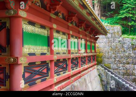Nikko, Japan - Taiyuin Mausoleum in Nikko, Tochigi, Japan. Es ist Teil des Weltkulturerbes - Schreine und Tempel von Nikko. Stockfoto