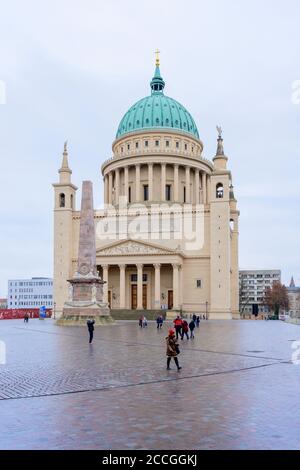 Deutschland, Potsdam, Evangelische Nikolaikirche am alten Markt. Stockfoto