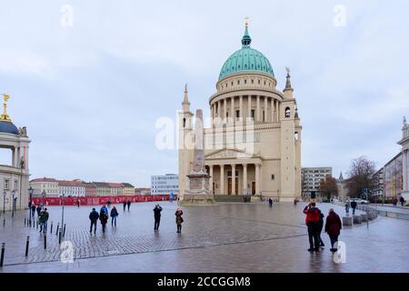 Deutschland, Potsdam, Evangelische Nikolaikirche am alten Markt. Stockfoto