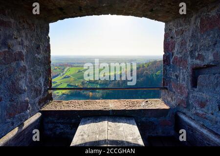 Deutschland, Rheinland-Pfalz, Südpfalz, Klingenmünster, Schloss Landeck, Blick nach Süden. Stockfoto