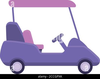 Symbol für Golfwagen des Clubs. Cartoon von Club Golfwagen Vektor-Symbol für Web-Design isoliert auf weißem Hintergrund Stock Vektor