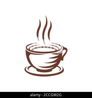 Kaffee Logo Design Vektor Illustration. Vintage Coffee Logo Vektor-Design-Konzept für Café und Restaurant. Abstraktes Coffee Shop Vektor-Design für Logo Stock Vektor