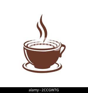 Kaffee Logo Design Vektor Illustration. Vintage Coffee Logo Vektor-Design-Konzept für Café und Restaurant. Abstraktes Coffee Shop Vektor-Design für Logo Stock Vektor