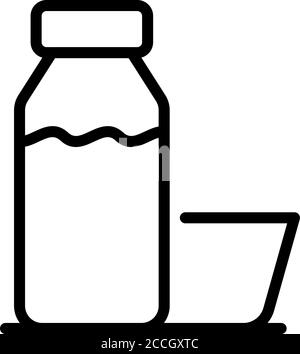 Symbol für Saftflasche, Umriss-Stil Stock Vektor