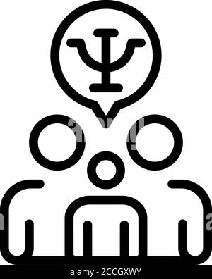 Symbol für die Unterstützung der psychischen Gesundheit, Umrissstil Stock Vektor