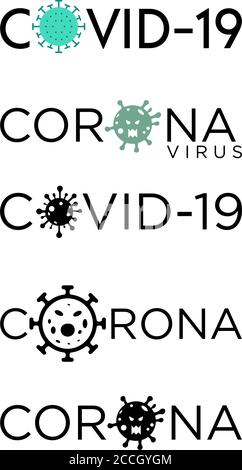 Coronavirus 2019-nCoV. Corona-Virus-Symbole gesetzt. Vektorgrafik Stock Vektor