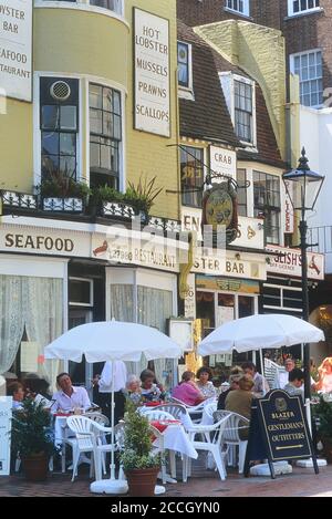English's Seafood Restaurant, The Lanes, Brighton, East Sussex, England, UK. Ca. 1990 Stockfoto