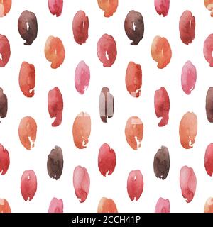 Handbemaltes Nahtloses Muster mit Aquarell-abstrakten Punkten Stockfoto