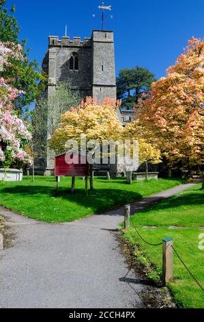 Holy Cross Church, Ramsbury, Wiltshire. Stockfoto