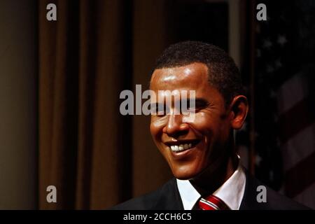 Barack Obama die USA ehemaliger Präsident im Madame Tussauds Wachsmuseum Marie Tussaud wurde als Marie Grosholtz in geboren 1761 Stockfoto