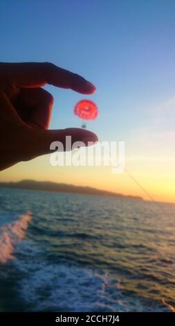 Parasailing in Boracay Stockfoto