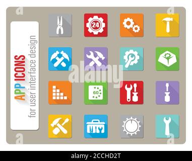 Das Symbol Einstellungen festlegen Stock Vektor