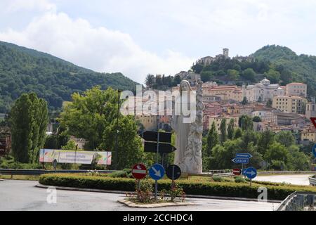 Statue von Santa Rita, Heilige von Cascia Umbria Stockfoto