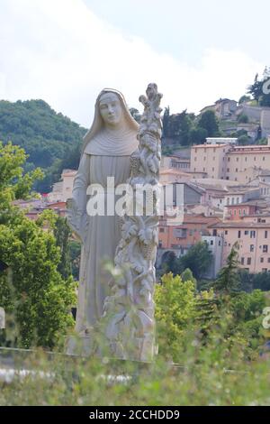 Statue von Santa Rita, Heilige von Cascia Umbria Stockfoto