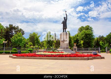 Stephan der große Denkmal in Chisinau . Central Park in Moldawien Hauptstadt Stockfoto