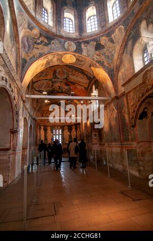 Istanbul, Türkei - 10. Januar 2009 : Chora Museum, (Kariye Kirche) Istanbul, Türkei. Mosaik und Fresko Innenraum in Chora Kariye Kirche Stockfoto