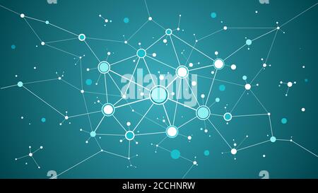 Social Network abstrakter Hintergrund, Illustration der abstrakten Struktur von Social Media Netzwerken Stock Vektor