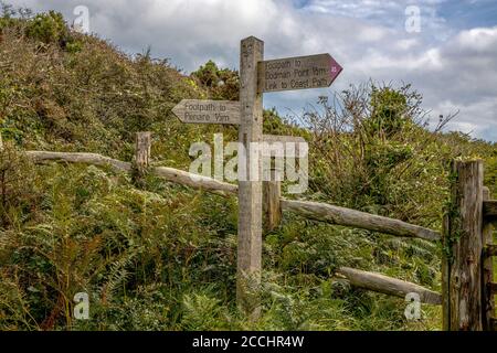 Dodman Point an der südlichen Cornwall Küste - der höchste Coastal Point in Cornwall Stockfoto