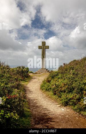 Dodman Point an der südlichen Cornwall Küste - der höchste Coastal Point in Cornwall Stockfoto