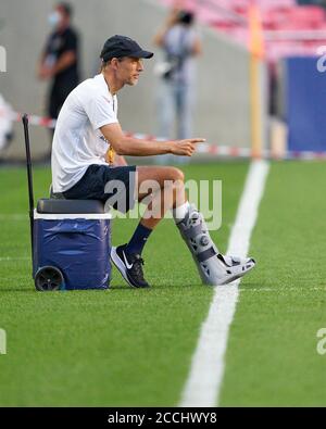 Lissabon, Lissabon, Portugal, 22. August 2020. Thomas TUCHEL, PSG Trainer geste im Training für das Endspiel UEFA Champions League, Finalturnier FC BAYERN MÜNCHEN - PARIS SAINT GERMAIN (PSG) in der Saison 2019/2020, FCB, © Peter Schatz / Alamy Live News / Pool - die UEFA-VORSCHRIFTEN VERBIETEN DIE VERWENDUNG VON FOTOS als BILDSEQUENZEN und/oder QUASI-VIDEO - Nationale und internationale Nachrichtenagenturen AUSSCHLIESSLICHE redaktionelle Verwendung Stockfoto