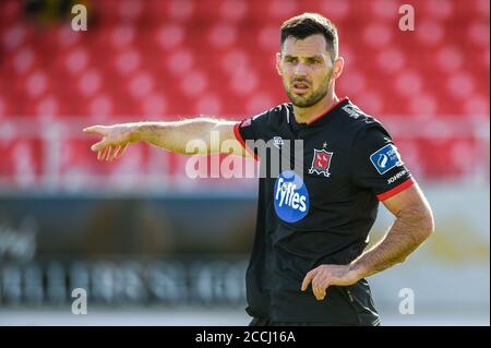 Sligo, Irland. August 2020. Patrick Hoban von Dundalk während des SSE Airtricity Premier Division Spiels zwischen Sligo Rovers und Dundalk FC auf dem Showgrounds in Sligo, Irland am 22. August 2020 (Foto von Andrew SURMA/SIPA USA) Credit: SIPA USA/Alamy Live News Stockfoto