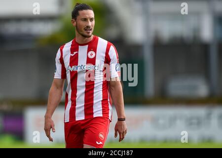 Sligo, Irland. August 2020. Ronan Coughlan von Sligo während des SSE Airtricity Premier Division Spiels zwischen Sligo Rovers und Dundalk FC auf dem Showgrounds in Sligo, Irland am 22. August 2020 (Foto von Andrew SURMA/SIPA USA) Quelle: SIPA USA/Alamy Live News Stockfoto