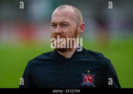 Sligo, Irland. August 2020. Chris Shields von Dundalk während des SSE Airtricity Premier Division Spiels zwischen Sligo Rovers und Dundalk FC auf dem Showgrounds in Sligo, Irland am 22. August 2020 (Foto von Andrew SURMA/SIPA USA) Credit: SIPA USA/Alamy Live News Stockfoto