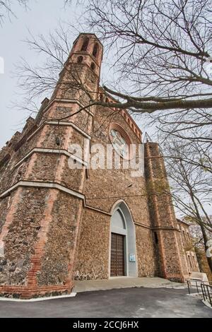 Kirche von Sant Joan les Fonts, Girona, Spanien Stockfoto