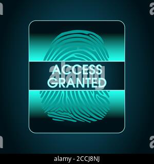 Das Zugriffskontrollsystem, Sicherheit, Datenschutz, Zugriff Stock Vektor