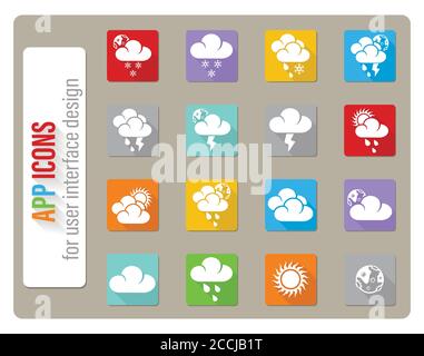 Wetter-Icon-set Stock Vektor