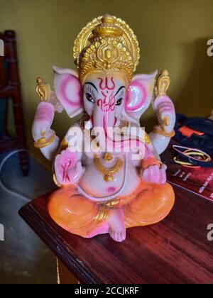 Idole von lord ganesha, die mit Marmorstein gemacht wurden Stockfoto