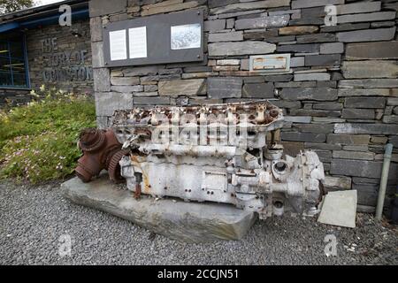 Motor von halifax Bomber, der auf großen Carrs vor ruskin Museum coniston Lake District, cumbria, england, uk abgestürzt Stockfoto