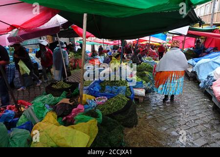 Bolivien La Paz - Rodriguez Markt - Mercado Rodriguez Straße Markt Stockfoto