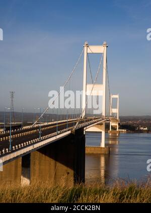 ersten Severn-Brücke und Flussüberquerung an Aust eröffnet von der Königin im Jahre 1966 Stockfoto