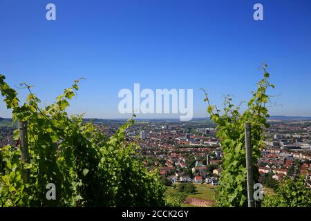 Heilbronn von oben ist ein Anblick der Stadt von Heilbronn Stockfoto