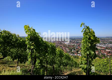 Heilbronn von oben ist ein Anblick der Stadt von Heilbronn Stockfoto