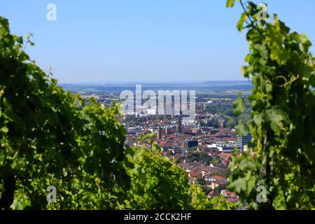 Heilbronn von oben ist ein Anblick der Stadt von Heilbronn Stockfoto