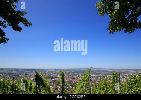 Heilbronn von oben ist ein Anblick der Stadt von Heilbronn Stockfoto