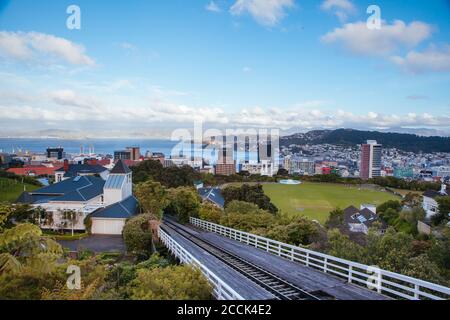 Wellington Skyline in Neuseeland Stockfoto