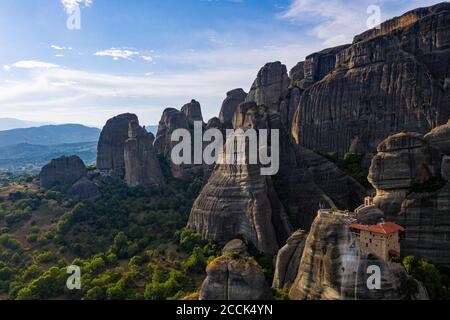 Griechenland, Thessaly, szenische Ansicht des Monastery von Heiligem Nicholas Anapafsas Stockfoto
