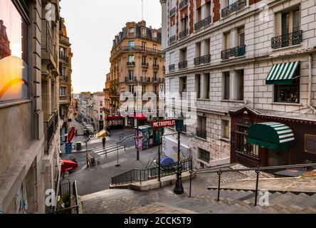 Leere Schritte von Montmartre in Paris, Frankreich Stockfoto