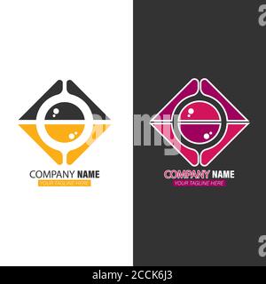 Abstraktes Logo. Abstraktes Auge. Vektordarstellung für ein Logo, Symbol, Emblem oder Aufkleber isoliert auf weißem Hintergrund. Stock Vektor