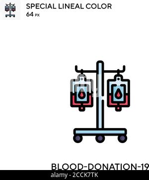 Blood-donation-19 spezielles lineales Farbsymbol. Illustration Symbol Design Vorlage für Web mobile UI-Element. Perfekte Farbe modernes Piktogramm auf editierbar Stock Vektor