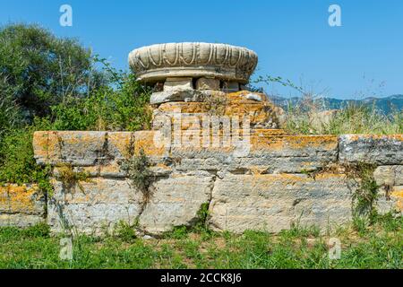 Griechenland, Samos, Ruinen von Heraion von Samos Stockfoto