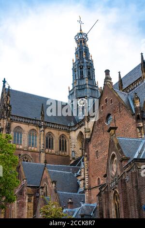 Niederlande, Nordholland, Haarlem, Grote Kerk Kathedrale am Grote Markt Stockfoto