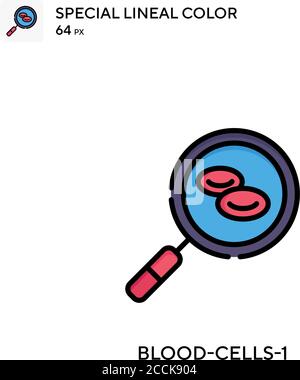 Blutzellen-1 spezielles lineales Farbsymbol. Illustration Symbol Design Vorlage für Web mobile UI-Element. Perfekte Farbe modernes Piktogramm auf bearbeitbare str Stock Vektor