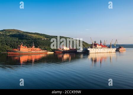 Russland, Murmansk, Rusatom, Kerneisbrecherflotte Stockfoto