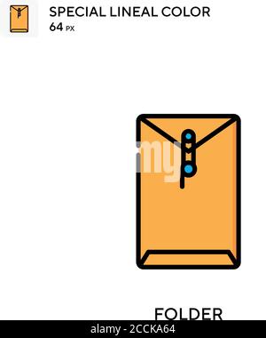 Symbol für die spezielle Linienfarbe des Ordners. Illustration Symbol Design Vorlage für Web mobile UI-Element. Perfekte Farbe modernes Piktogramm auf editierbare Kontur. Stock Vektor