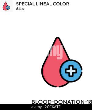 Blood-donation-18 spezielles lineales Farbsymbol. Illustration Symbol Design Vorlage für Web mobile UI-Element. Perfekte Farbe modernes Piktogramm auf editierbar Stock Vektor